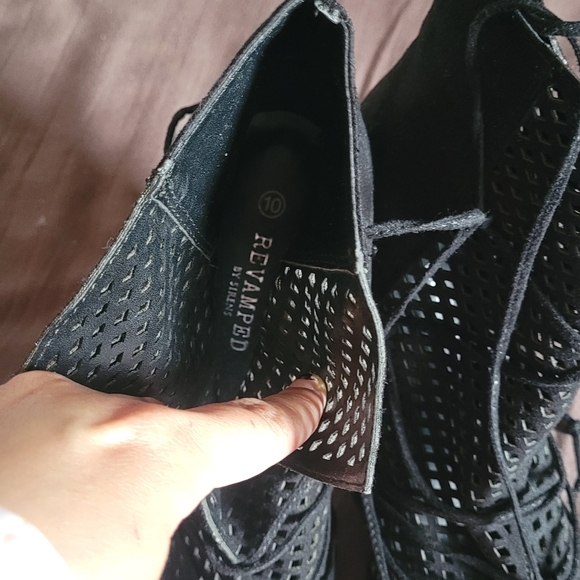 Suede Mesh Heels - Picture 6 of 10